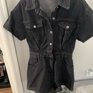 Jean romper brand new never worn same as the white one just black!